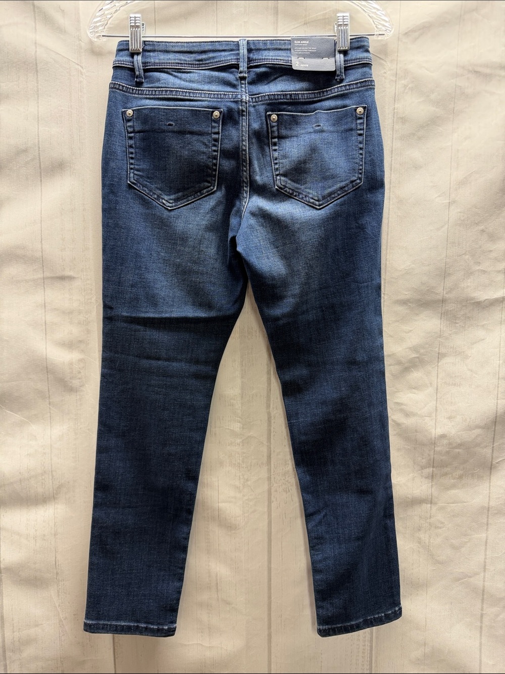 J. Jill Denim NWT Blue Neptune Wash Authentic Fit Slim Ankle Jeans Size 2P - Picture 3 of 9